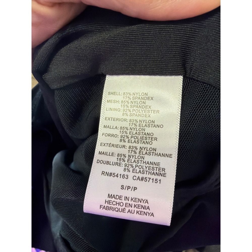 DKNY Womens Black Starburst One Piece Swimsuit Adjustable Straps Small - Picture 8 of 9